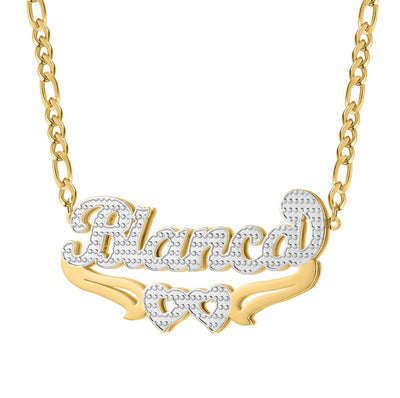 Waterproof double plated name necklaces