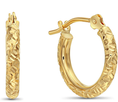 14k Real Gold small hoops