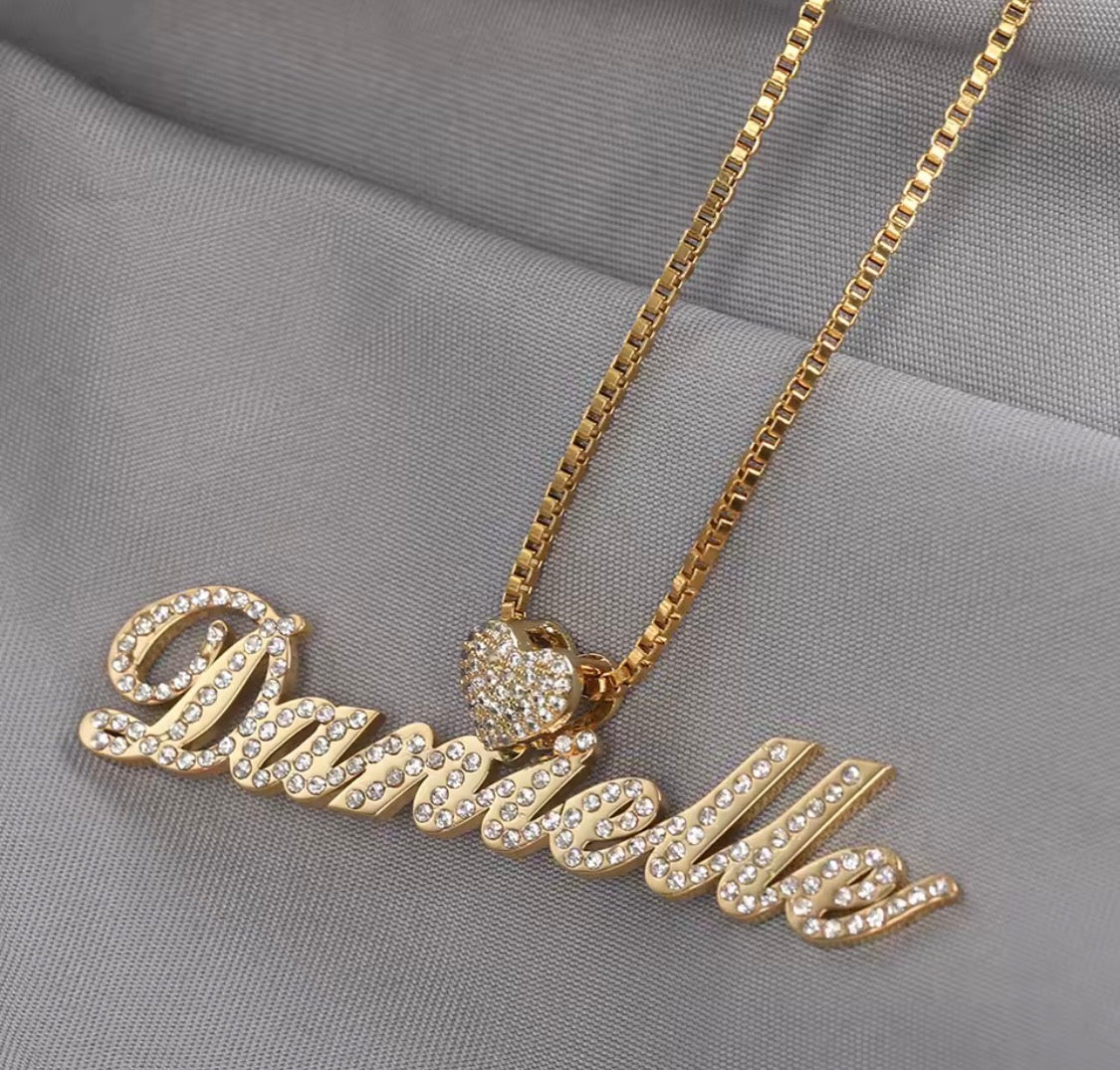 Danielle name bling necklace