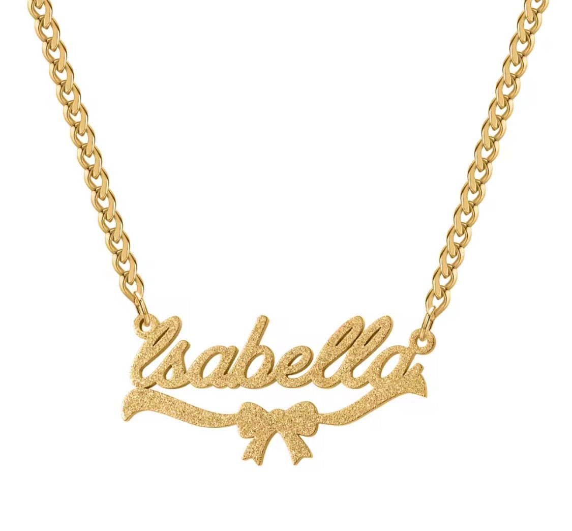 Isabella glittery name necklace