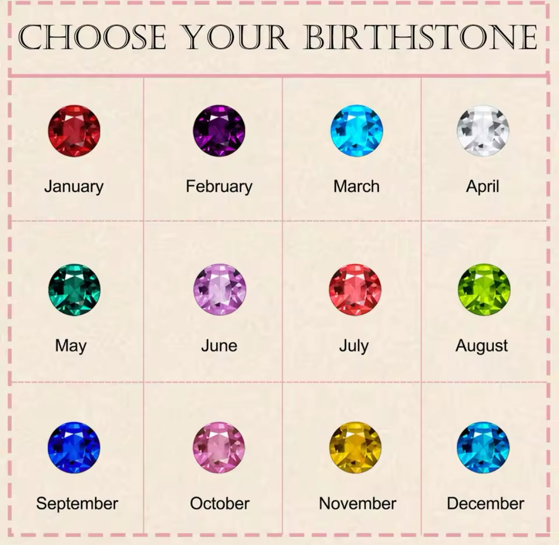 Birthstone initial necklaces