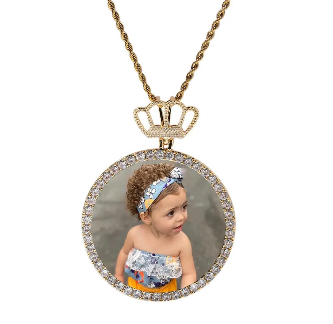 Xxxl crown photo pendant