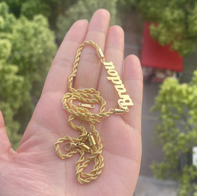 Boys Name rope chain