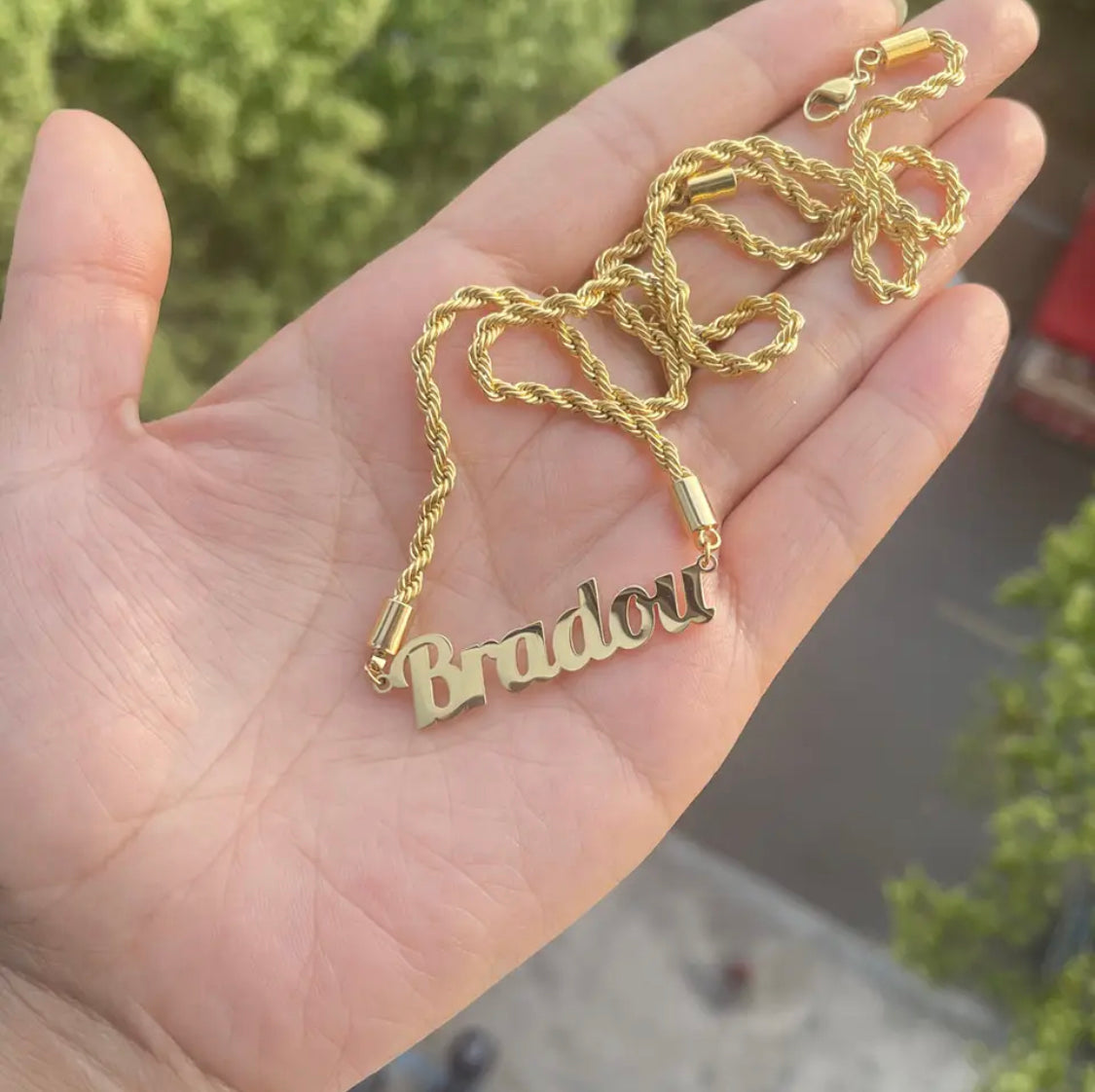 Boys Name rope chain