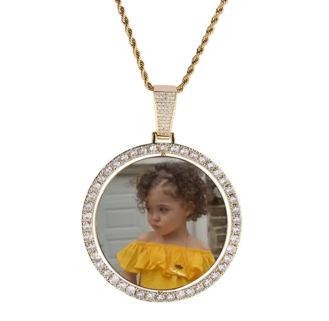 Xxxl double sided spinning photo pendant