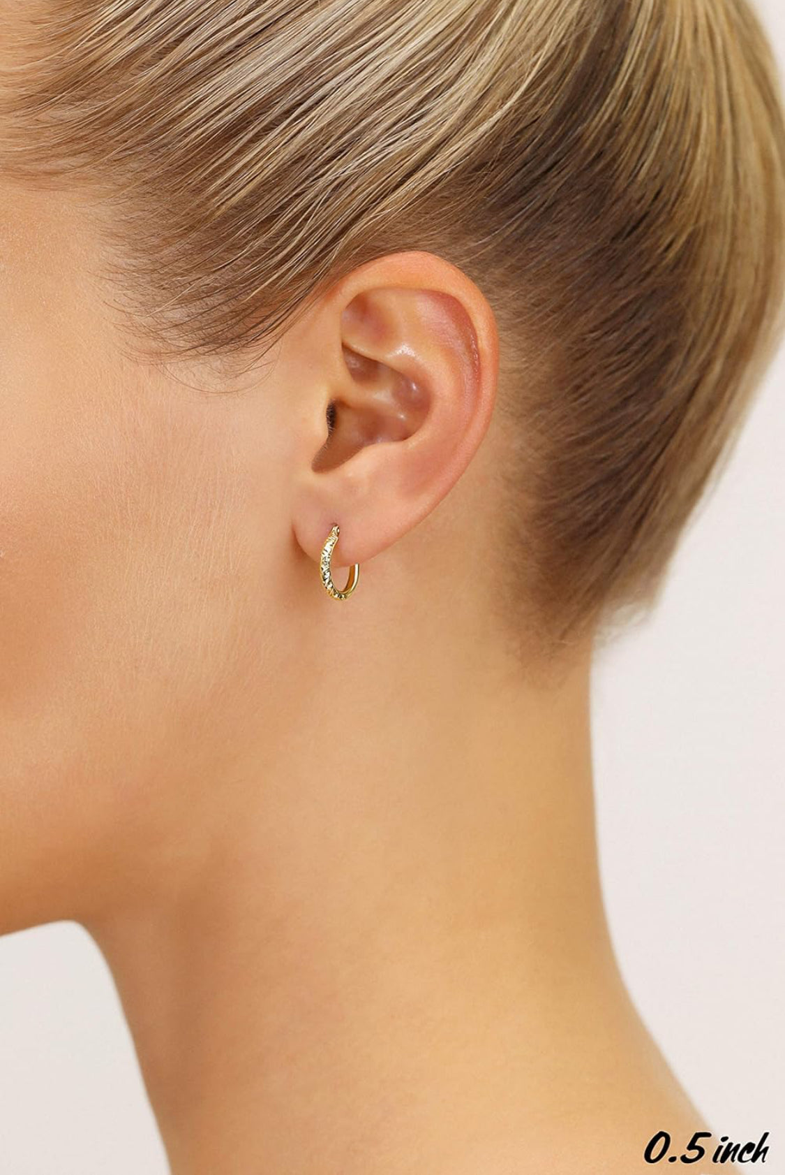 14k Real Gold small hoops