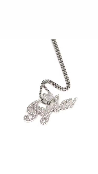 Danielle name bling necklace