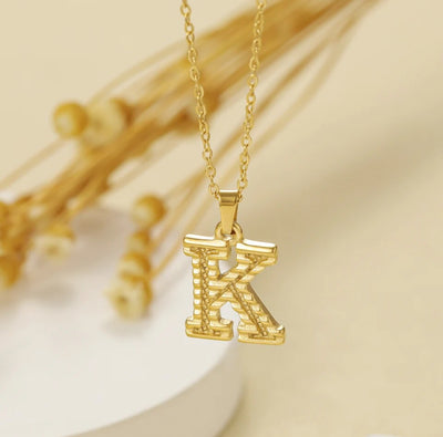 dainty initial necklace unisex