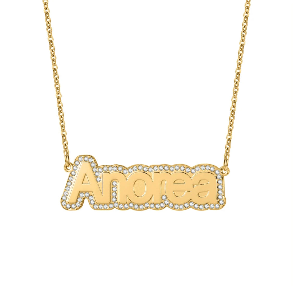 Kids Custom diamond crystal name necklace