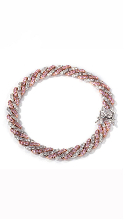 Pink Cuban bracelet