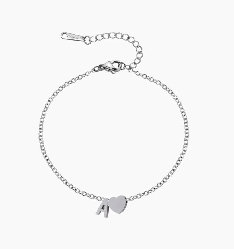 The Initial Heart Anklet