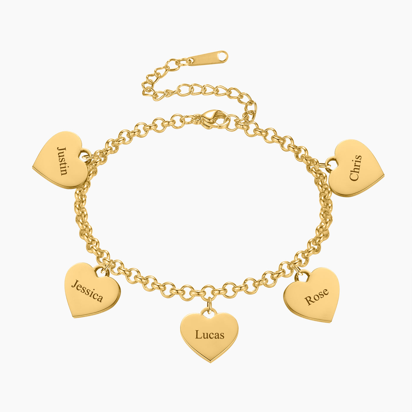 The Charm name bracelet 1-5 names