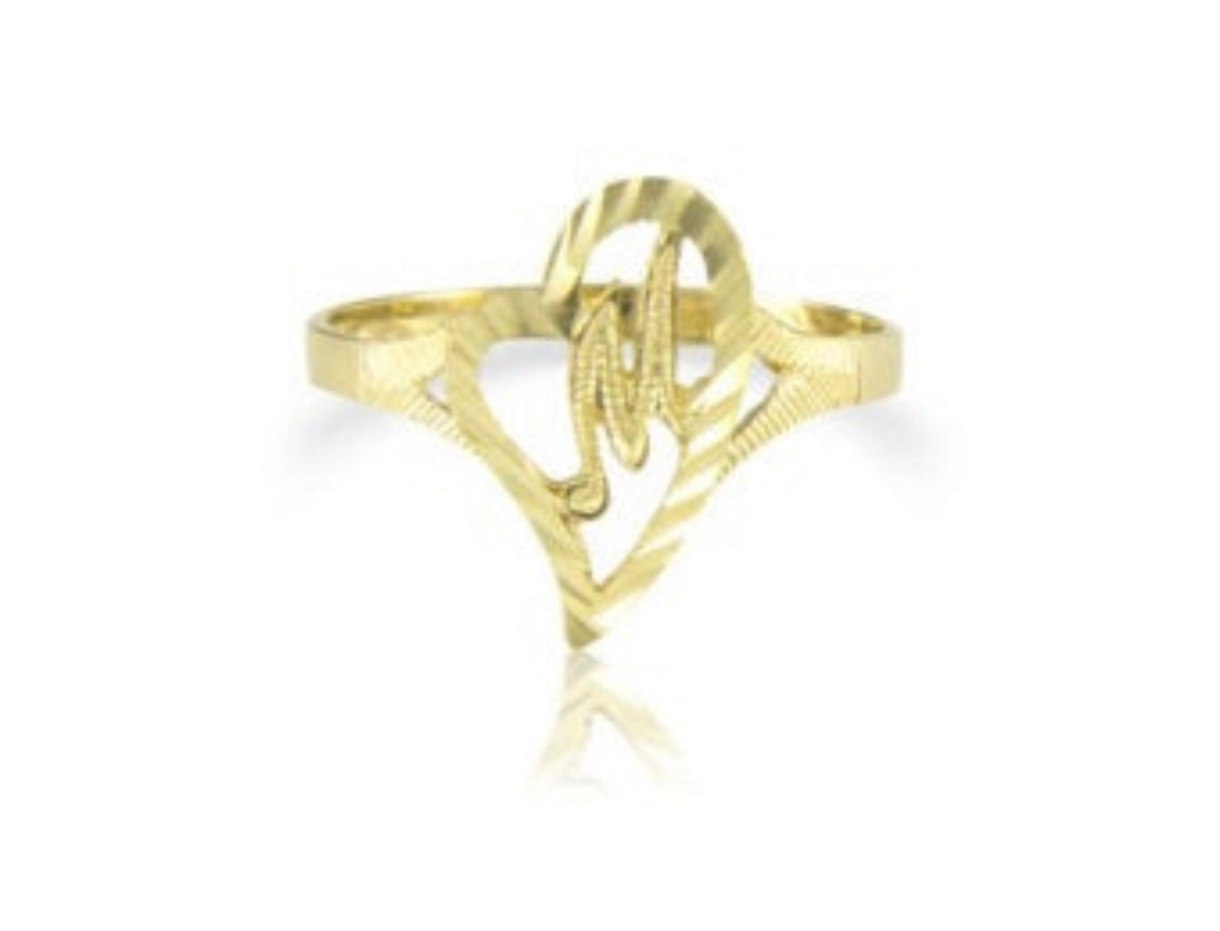 Kids Gold plated letter ring