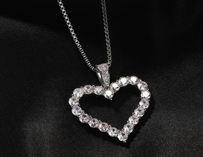 Kids Hollow Heart Necklace