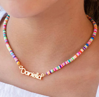 Beaded girls name necklace