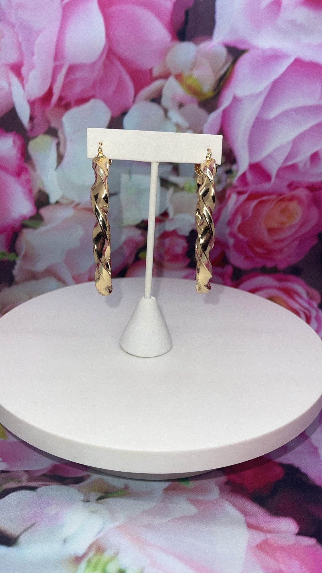 Kids Gold Twist Earrings