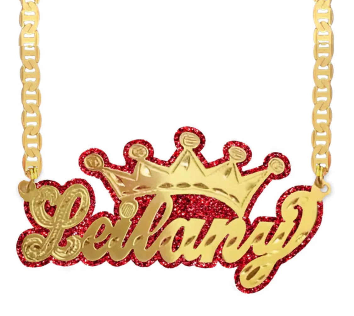 Kids Crown Name Necklace