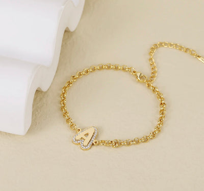 The crystal initial Bracelet