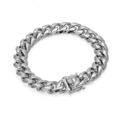 12mm plain thick Cuban bracelet