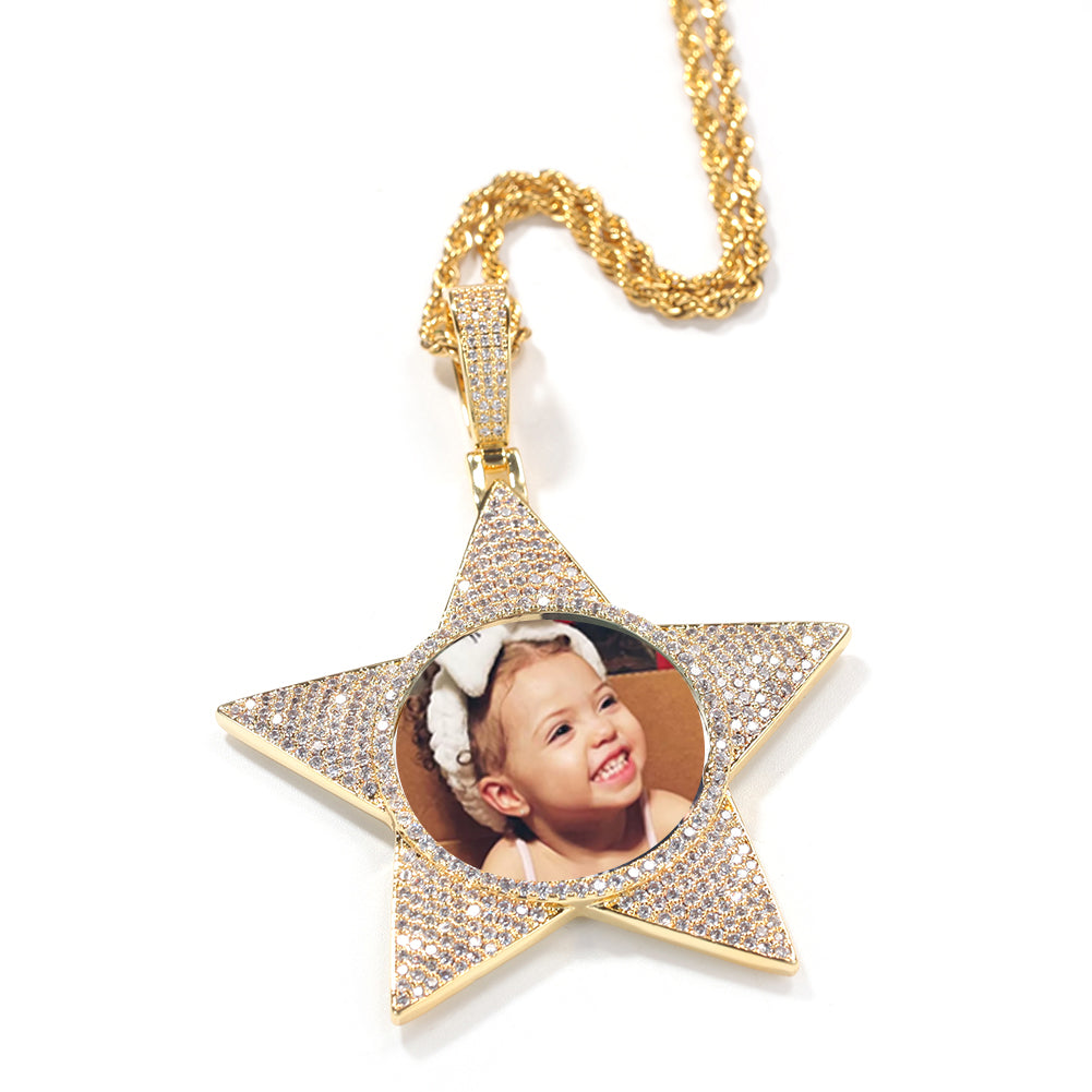 Star shimmer photo pendant