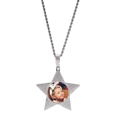 Star shimmer photo pendant