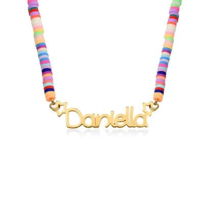 Beaded girls name necklace