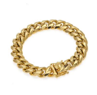 12mm plain thick Cuban bracelet