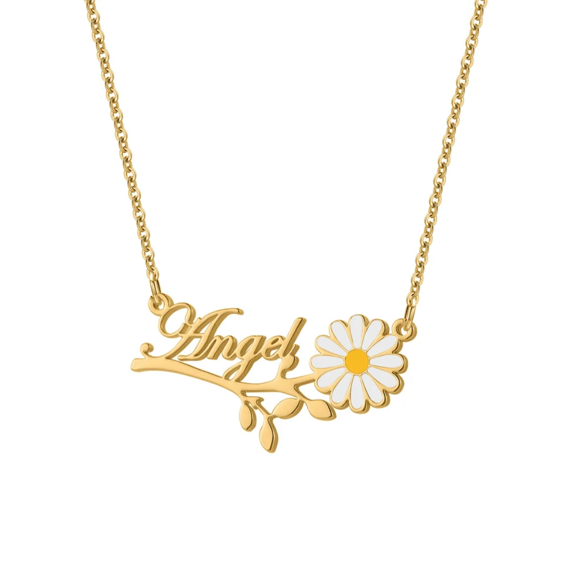 Kids Personalized flower name necklace