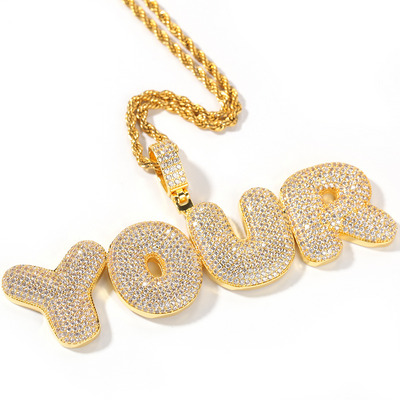 Customized bubble bling necklaces