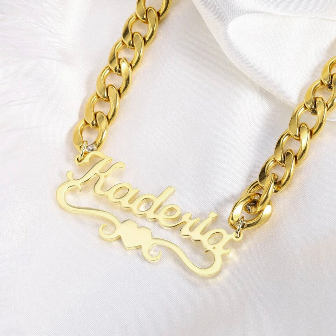 Waterproof Cuban name chains