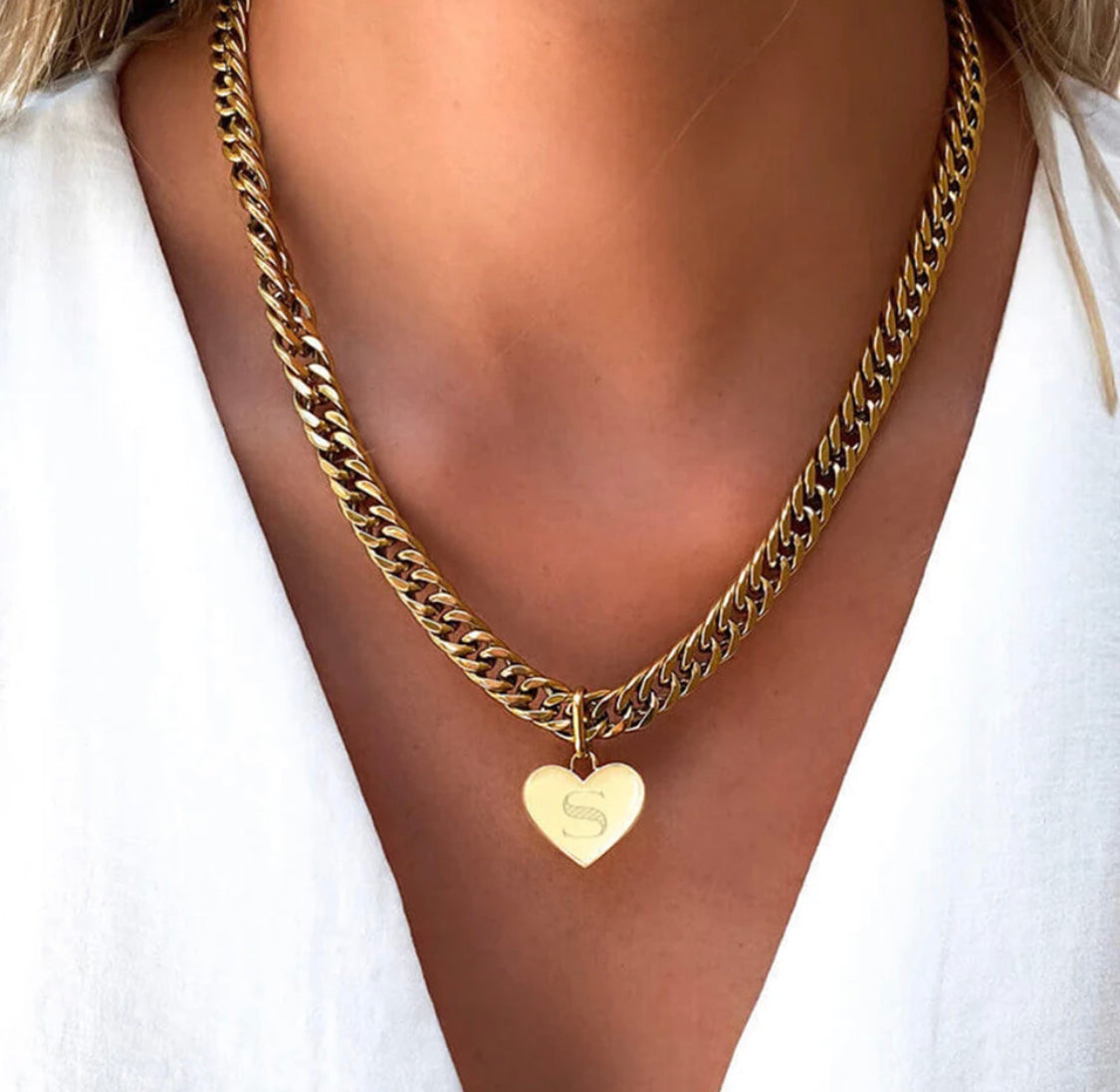 The Bree Initial Curb Necklace