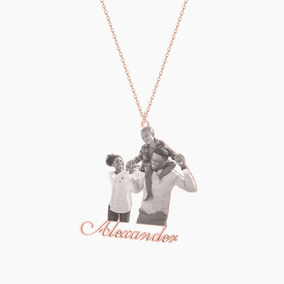 Personalized custom photo necklace