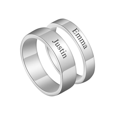 Set of 2 engraved rings