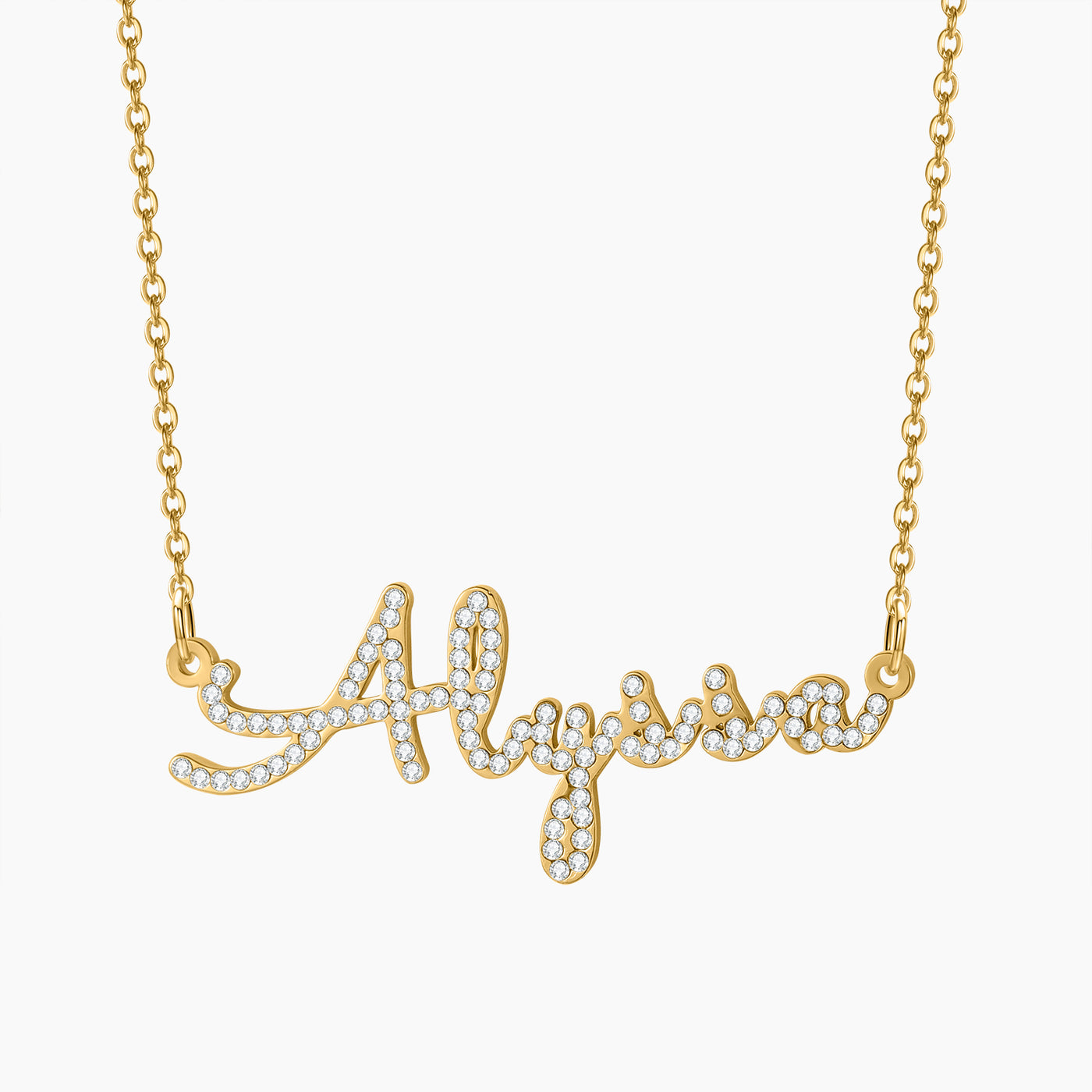 Icey waterproof name necklace super cute