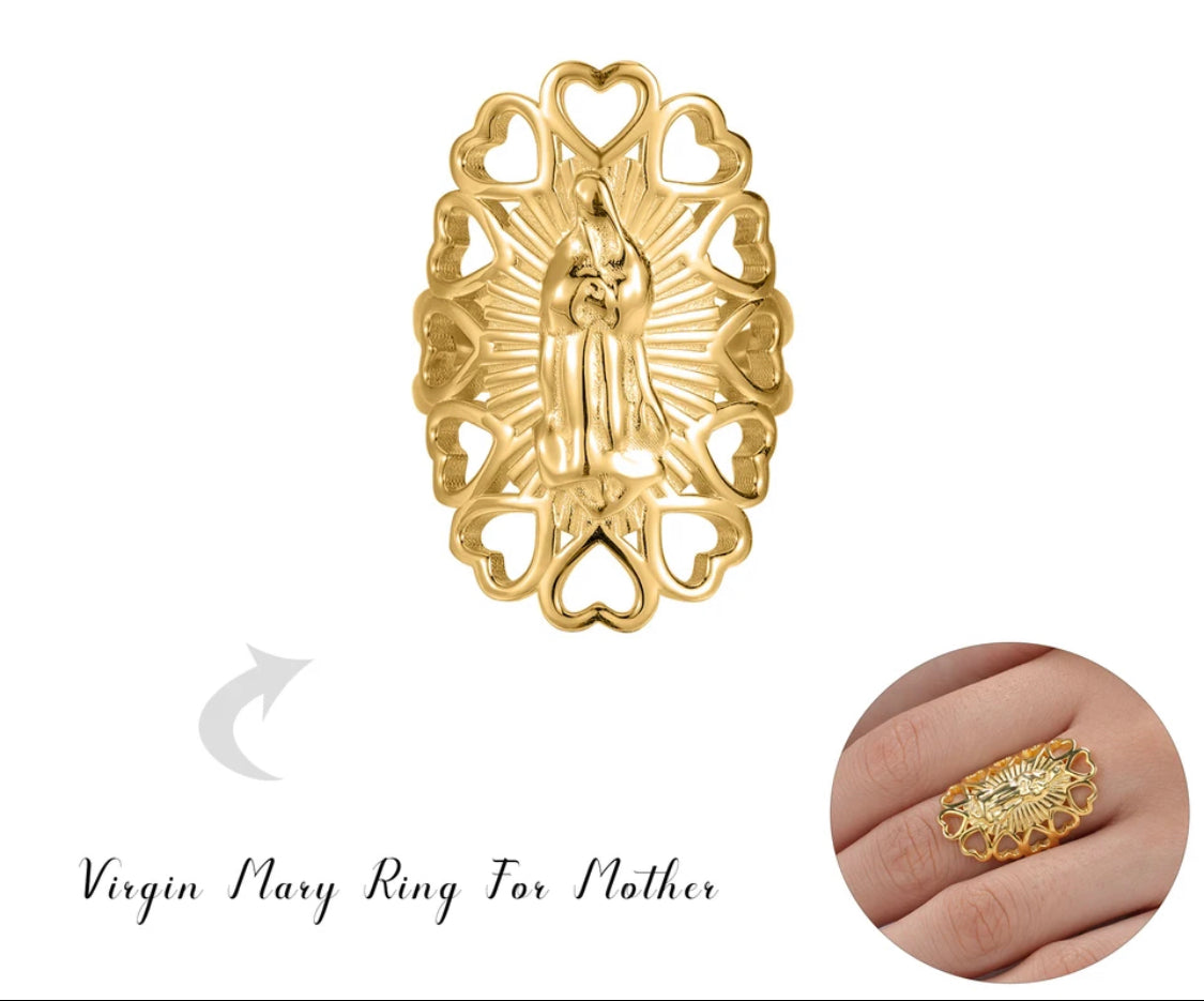 Adjustable Virgin Mary ring