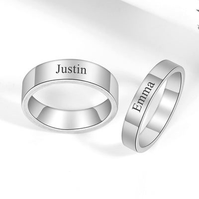 Set of 2 engraved rings