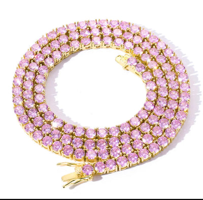 Pink Tennis Chain