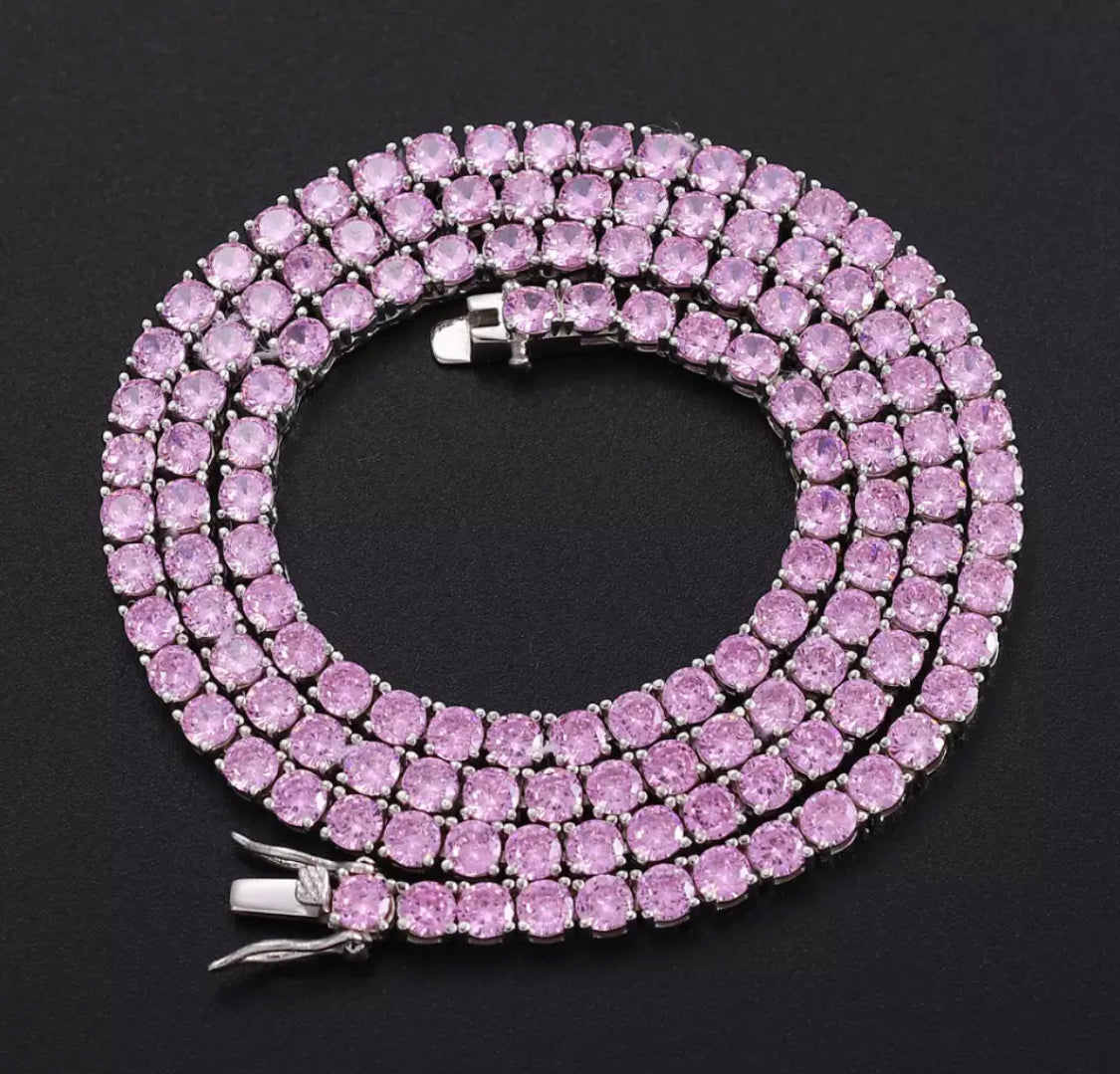 Pink Tennis Chain