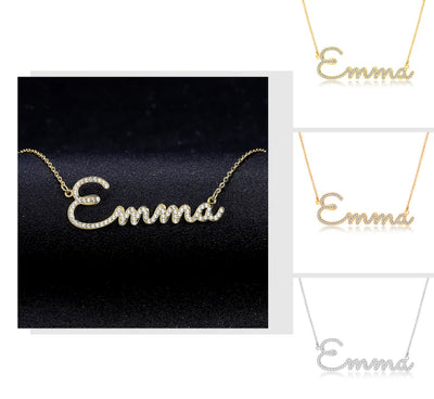 Icey waterproof name necklace super cute