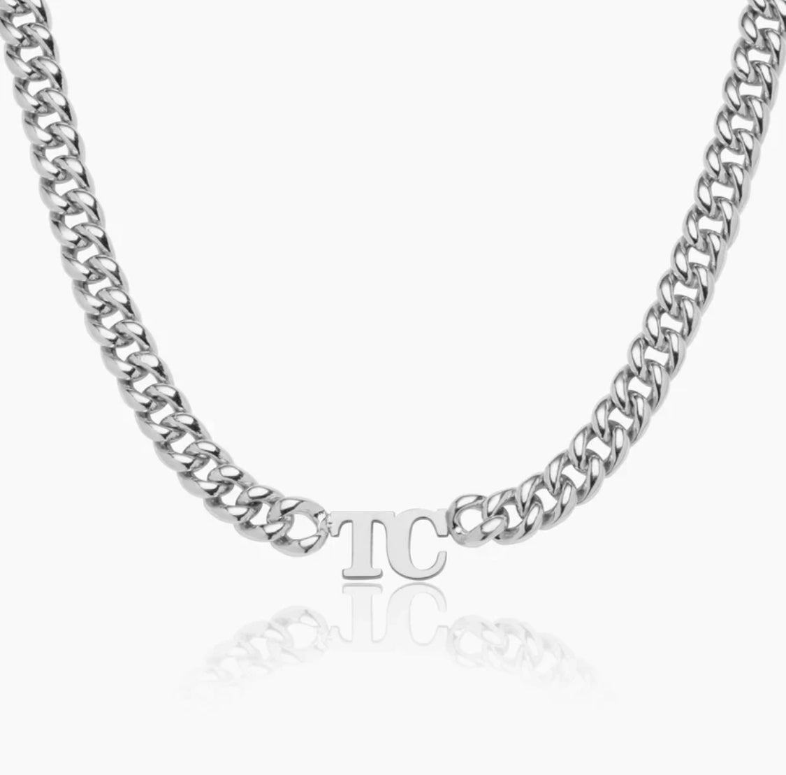 Cuban initial or name necklace