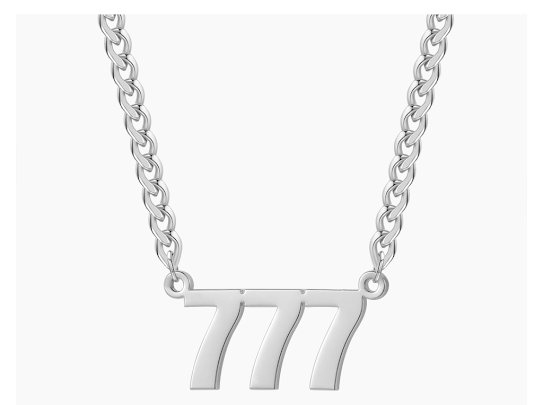 The Angel number Cuban name necklaces