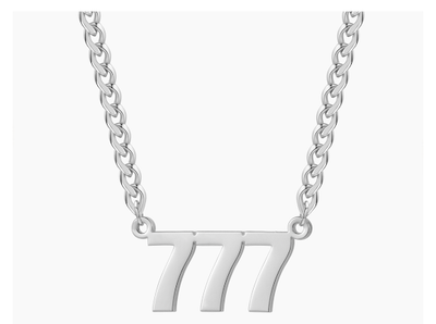 The Angel number Cuban name necklaces