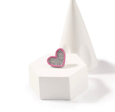 Color Block Heart Studs