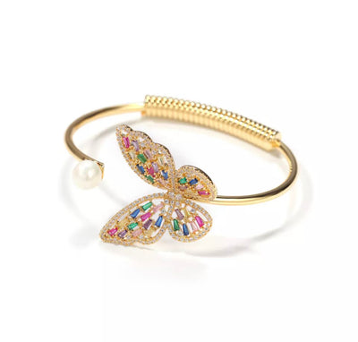 The Pearl Butterfly Bangle