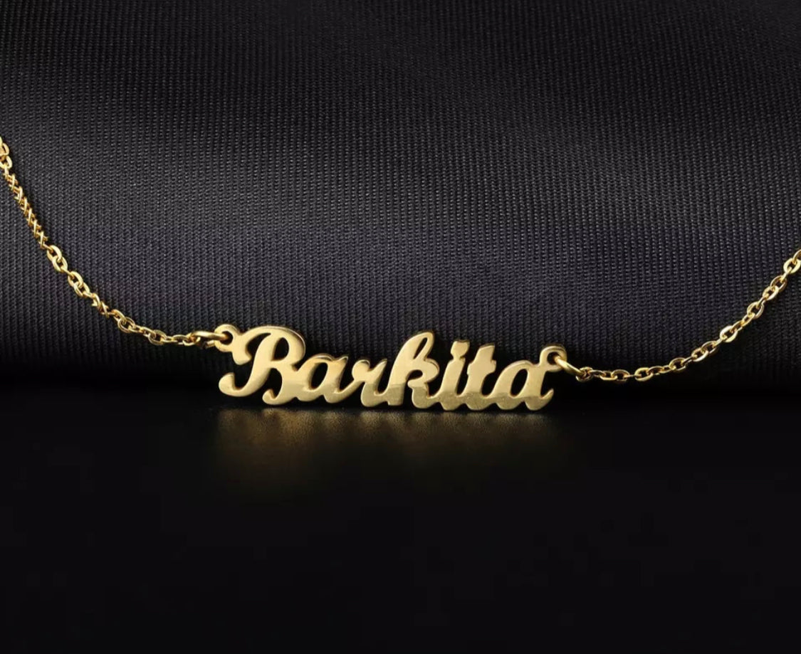 Simple name necklace lifetime lasting