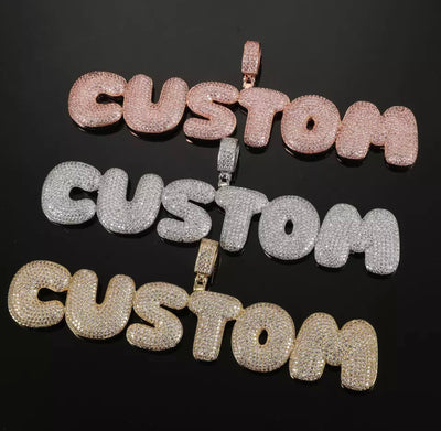 Customized bubble bling necklaces