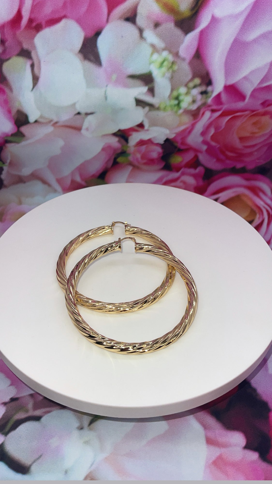 3 inch gold hoops