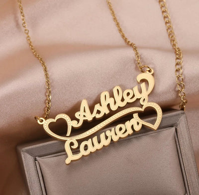 Double name waterproof necklace stunning and beautiful
