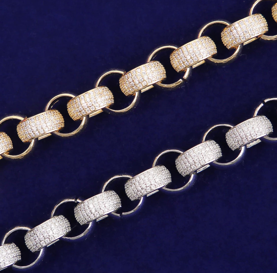 Cuban link bracelet unisex iced out paved