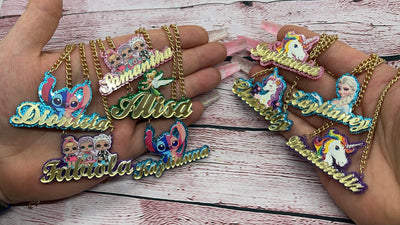 Customized kids character necklaces